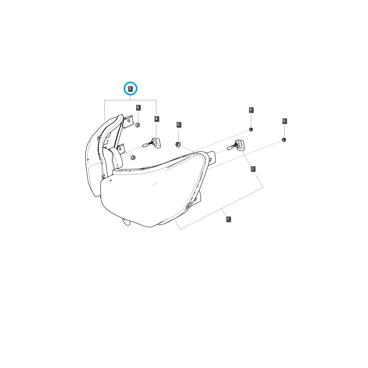 Lampa przednia / prawa / TRG760 / LS MT1.25 / nr 40342910