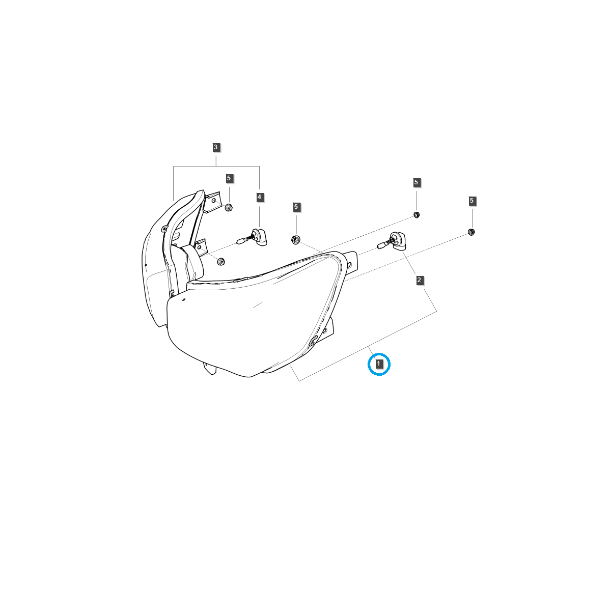 Lámpara delantera / izquierda / TRG760 / LS MT1.25