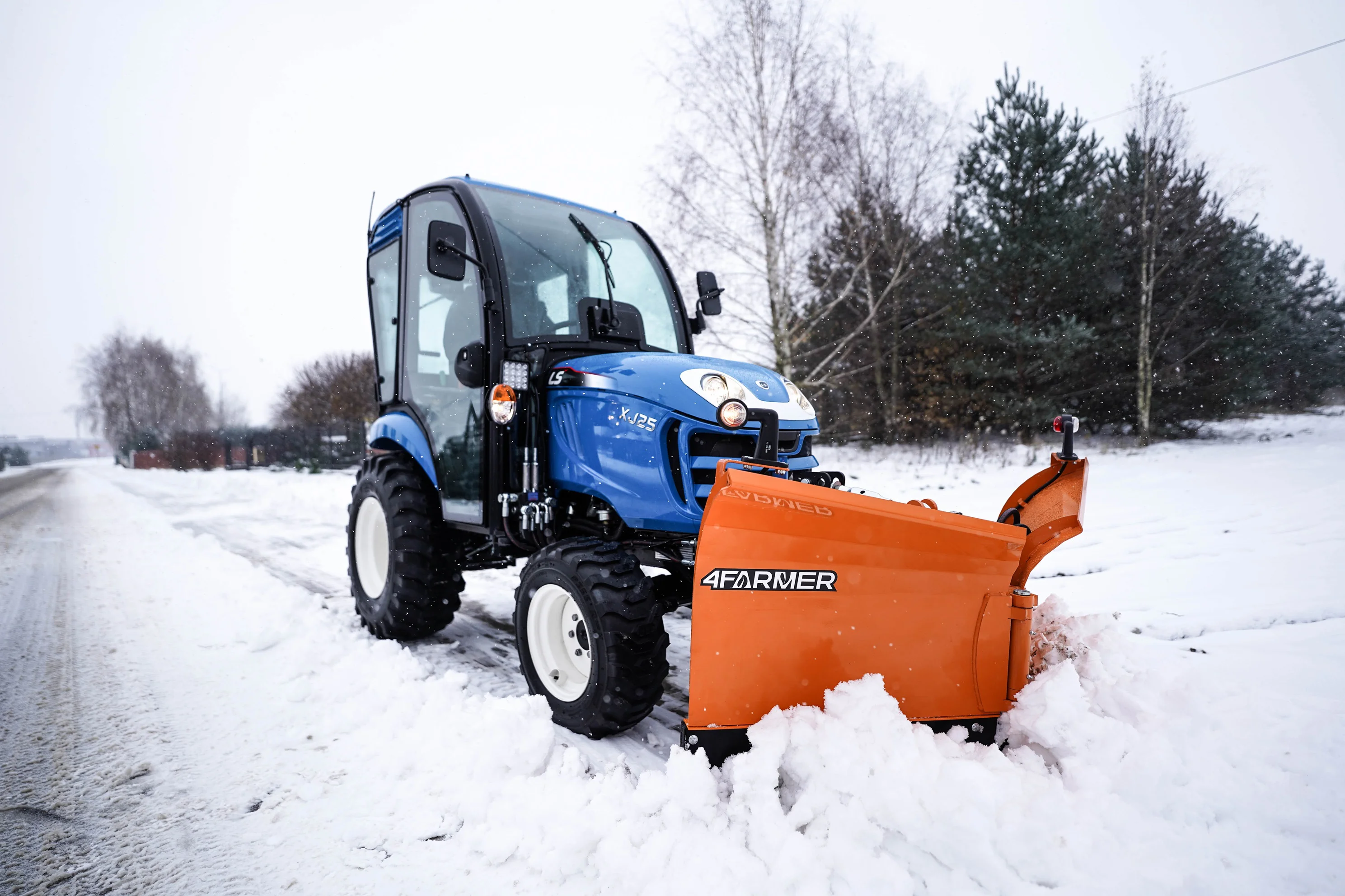 Is a tractor mower suitable for clearing snow? 